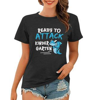 Ready To Attack Kindergarten Shark Back To School Women T-shirt - Monsterry CA