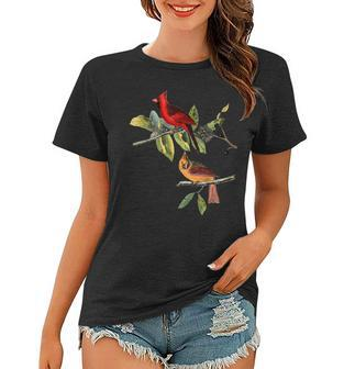 Red Cardinal Bird Male Female Gift For Cardinal Bird Lovers Women T-shirt - Thegiftio UK