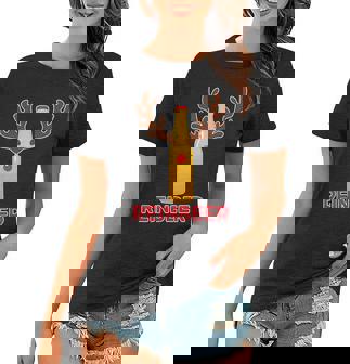 Reinbeer Funny Christmas Beer Reindeer Tshirt Women T-shirt - Monsterry