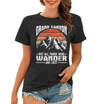 Retro Arizona Hiking Grand Canyon National Park Grand Canyon Women T-shirt - Seseable