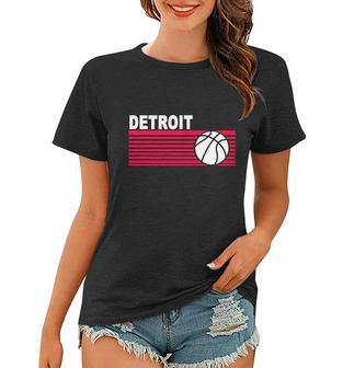 Retro Detroit Basketball Classic Logo Women T-shirt - Monsterry