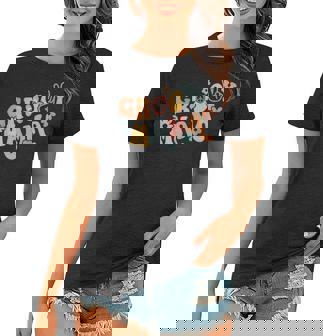 Retro Groovy Mama Matching Family 1St Birthday Party Women T-shirt - Thegiftio