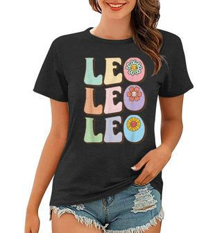 Retro Leo Zodiac Sign Astrology July August Birthday Leo V2 Women T-shirt - Seseable