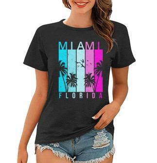 Retro Miami Florida Summer Neon Colors Women T-shirt - Monsterry AU