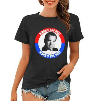Retro Richard Nixon Nixons The One Presidential Campaign Women T-shirt - Monsterry DE