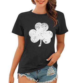 Retro Vintage Irish Distressed Shamrock St Patricks Day Tshirt Women T-shirt - Monsterry