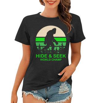 Sasquatch Hide And Seek World Champion V2 Women T-shirt - Monsterry