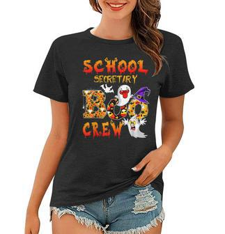 School Secretary Boo Crew Halloween School Men Women Kid Women T-shirt - Seseable