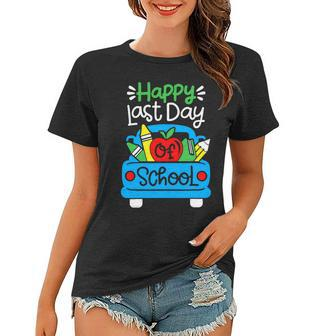 School Truck Shirts Happy Last Day Of School Teachers Kids Women T-shirt - Seseable