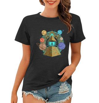 Sci Fi Ufo Abduction Pyramids Ancient Egypt Science Alien Women T-shirt - Monsterry