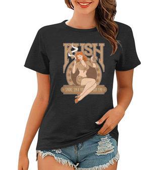 Sexy Lady Kush Smoke Marijuana Tshirt Women T-shirt - Monsterry