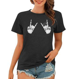 Skeleton Hand Rock Metal Punk Men Women Halloween Women T-shirt - Thegiftio UK