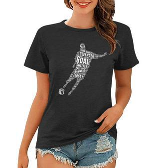Soccer Futbol Player Word Art Tshirt Women T-shirt - Monsterry