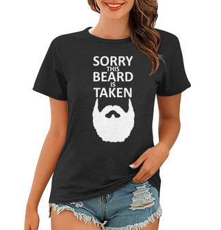 Sorry This Beard Is Taken T-Shirt Graphic Design Printed Casual Daily Basic Women T-shirt - Thegiftio UK