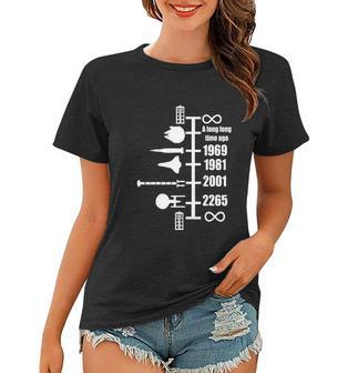 Spaceship Timeline Funny Sci Fi Star Retro Wars Trek Joke Cool Tshirt Women T-shirt - Monsterry