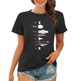 Spaceship Timeline Science Fiction Rocket Women T-shirt - Monsterry