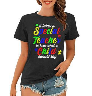 Special Autism Teacher Graphic Design Printed Casual Daily Basic Women T-shirt - Thegiftio UK