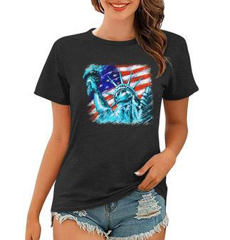 Statue Of Liberty Usa Women T-shirt - Monsterry