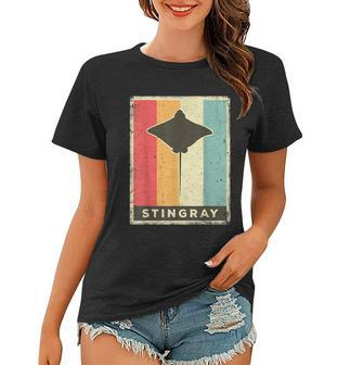 Stingray Lover Vintage Retro Poster Animal Tshirt Women T-shirt - Monsterry