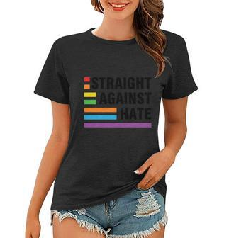 Straight Against Hate Pride Month Lbgt Women T-shirt - Monsterry UK