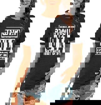 Straight Outta North Pole Graphic Design Printed Casual Daily Basic Women T-shirt - Thegiftio