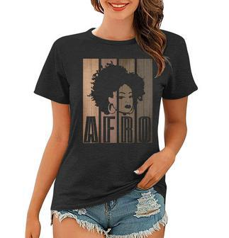 Strong Black Afro Girl African American Melanin Afro Queen V2 Women T-shirt - Seseable