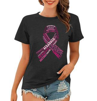 Support Breast Cancer Ribbon Strong Women T-shirt - Monsterry UK