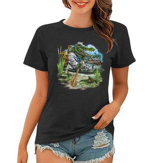 Swamp Gator With A Trumpet Women T-shirt - Thegiftio UK