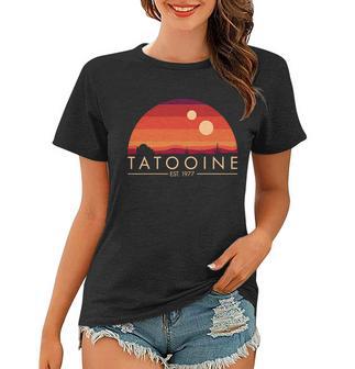 Tatooine Retro Sunset Logo Est 1977 Tshirt Women T-shirt - Monsterry UK