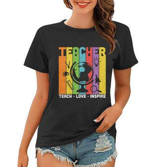 Teach Love Inspire Proud Teacher Graphic Plus Size Shirt For Teacher Female Male Women T-shirt - Thegiftio UK