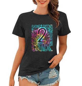 Team Second Grade Tie Dye 2Nd Grade Typography Teacher Women T-shirt - Monsterry DE