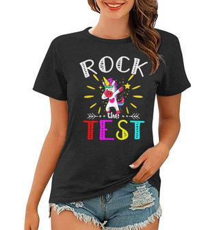Testing Day Teacher Rock The Test Teaching Students Teachers Women T-shirt - Seseable
