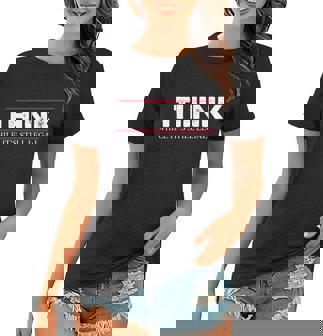 Think While Its Still Legal Distressed Women T-shirt - Thegiftio