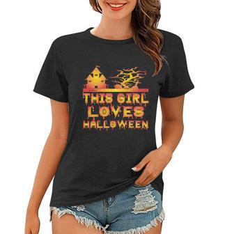 This Girl Loves Halloween Funny Hallloween Quote Women T-shirt - Monsterry UK