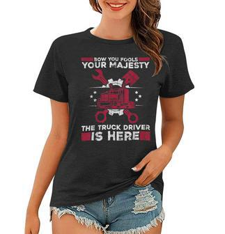 Trucker Trucker 18 Wheeler Freighter Truck Driver_ Women T-shirt - Seseable