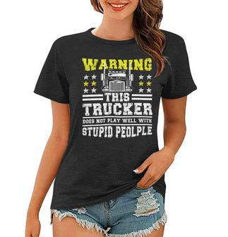 Trucker Trucker Accessories For Truck Driver Diesel Lover Trucker_ V9 Women T-shirt - Seseable