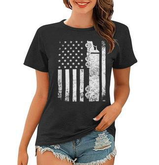 Trucker Trucker American Flag Usa Patriotic Truck Driver Dad Trucker Women T-shirt - Seseable