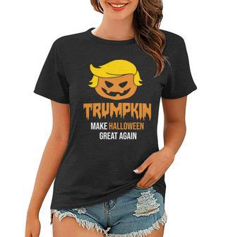 Trumpkin Make Halloween Great Again Funny Pro Trump Graphic Design Printed Casual Daily Basic Women T-shirt - Thegiftio UK