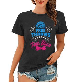 Tu Free Throws Or Pink Bows Gender Reveal Costume Family Women T-shirt - Monsterry UK