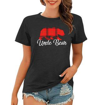 Uncle Bear Plaid Buffalo Women T-shirt - Monsterry