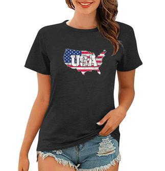 United States Of America 4Th Of July American Flag Women T-shirt - Monsterry