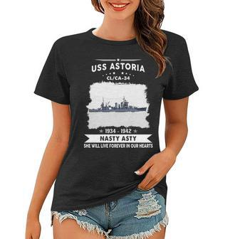 Uss Astoria Cl 34 Ca Women T-shirt - Monsterry DE
