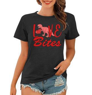 Valentines Day Love Bites Dinosaur Women T-shirt - Monsterry UK