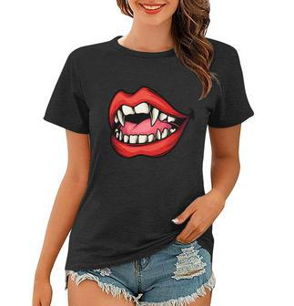 Vampire Mouth With The Most Attractive Vampire Design Women T-shirt - Monsterry UK