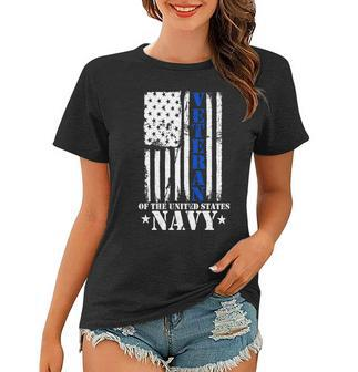 Veteran Of The United States Navy Flag Women T-shirt - Monsterry