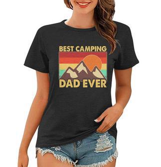 Vintage Colors Best Camping Dad Ever Tshirt Women T-shirt - Monsterry