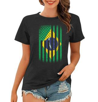 Vintage Flag Of Brazil Tshirt Women T-shirt - Monsterry UK