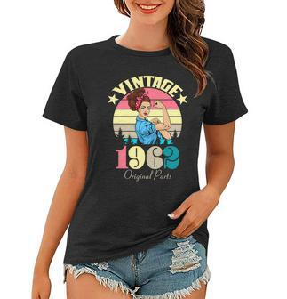 Vintage Rosie The Riveter 1962 Original Parts 60Th Birthday Graphic Design Printed Casual Daily Basic Women T-shirt