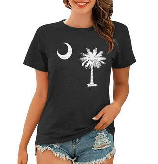 Vintage South Carolina Flag Palmetto Moon Women T-shirt - Monsterry CA