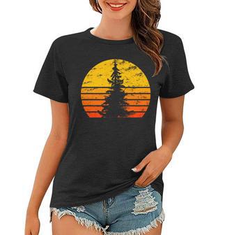 Vintage Sunset Tree Tshirt Women T-shirt - Monsterry DE